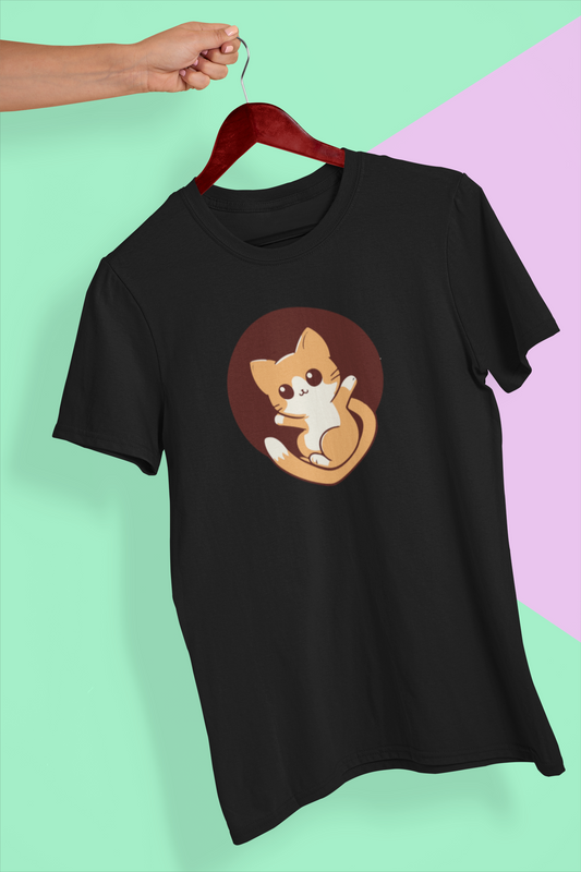 Cat -Half Sleeve  T-Shirt