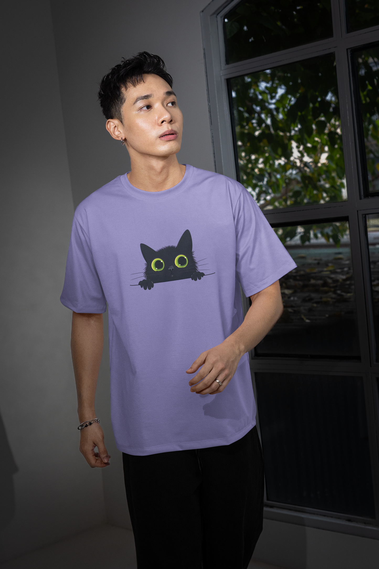 Black Cat- Oversized T-Shirt